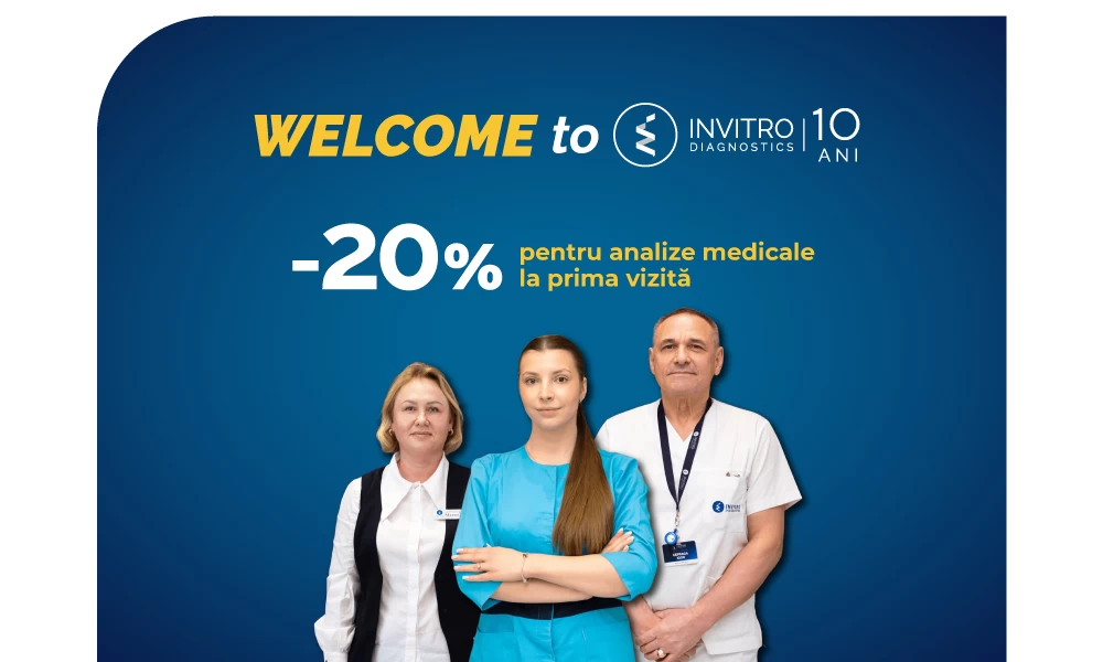 Welcome to Invitro! Primești 20% la prima vizită!
