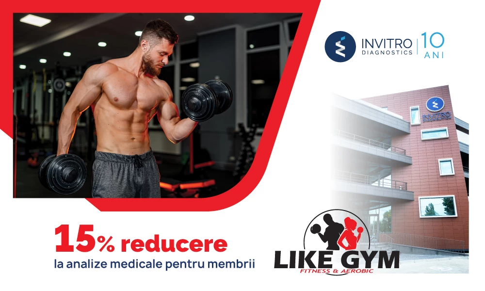 -15% REDUCERE la analize medicale pentru membrii Like Gym!