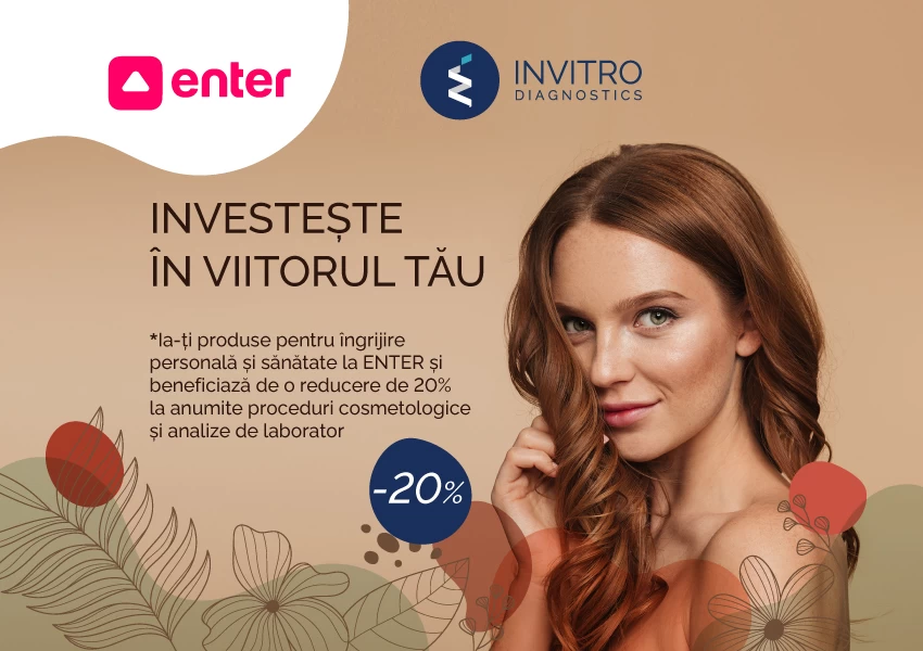 20% reducere pentru clienții ENTER cu un cod promoțional special