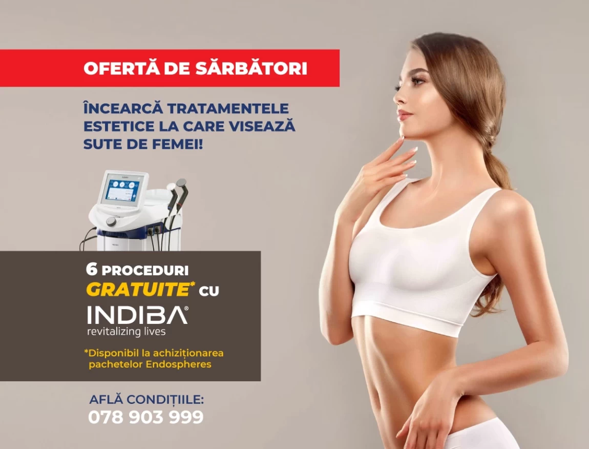 Primește 6 proceduri cu INDIBA CADOU!